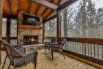 Outdoor wood burning firepalce